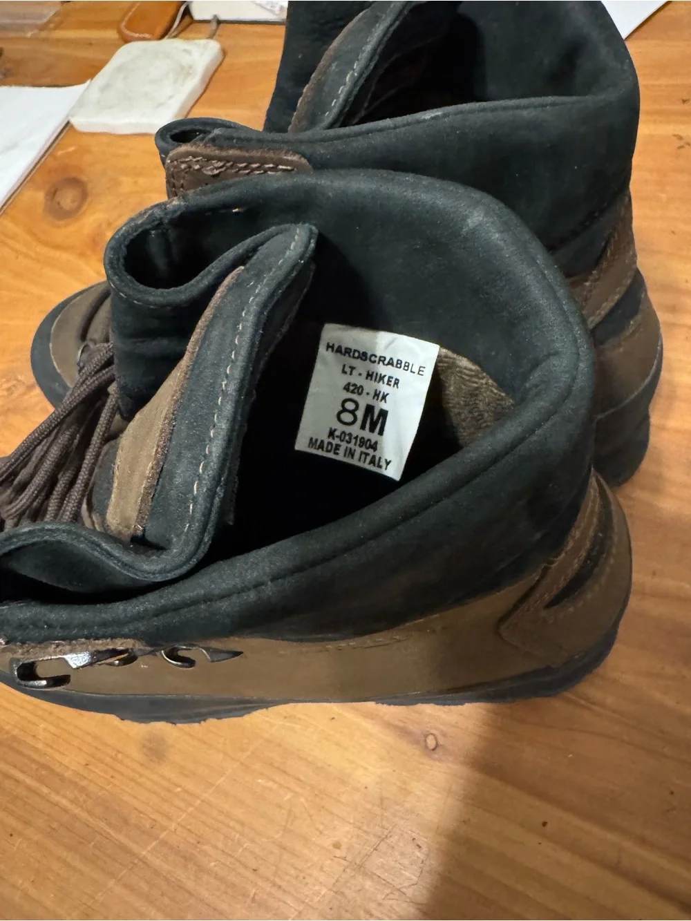 Brown Leather Waterproof Men's Hiking Boots